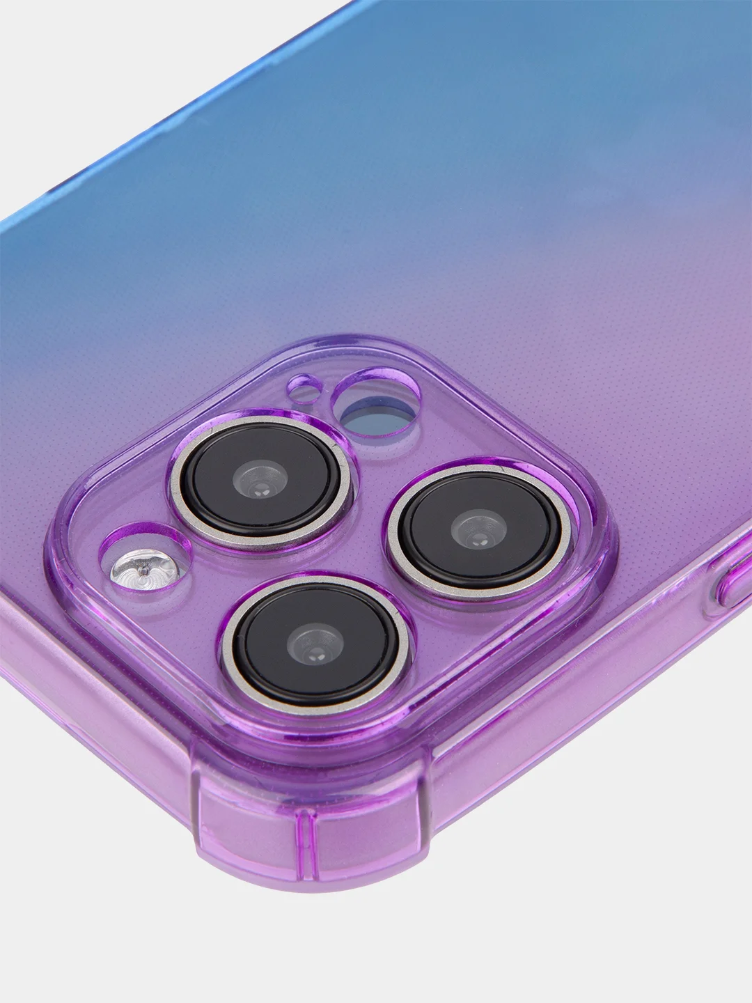 Розовый чехол + стекло для iPhone 15 Pro Max противоударный силиконовый ROSCO прозрачный с углами