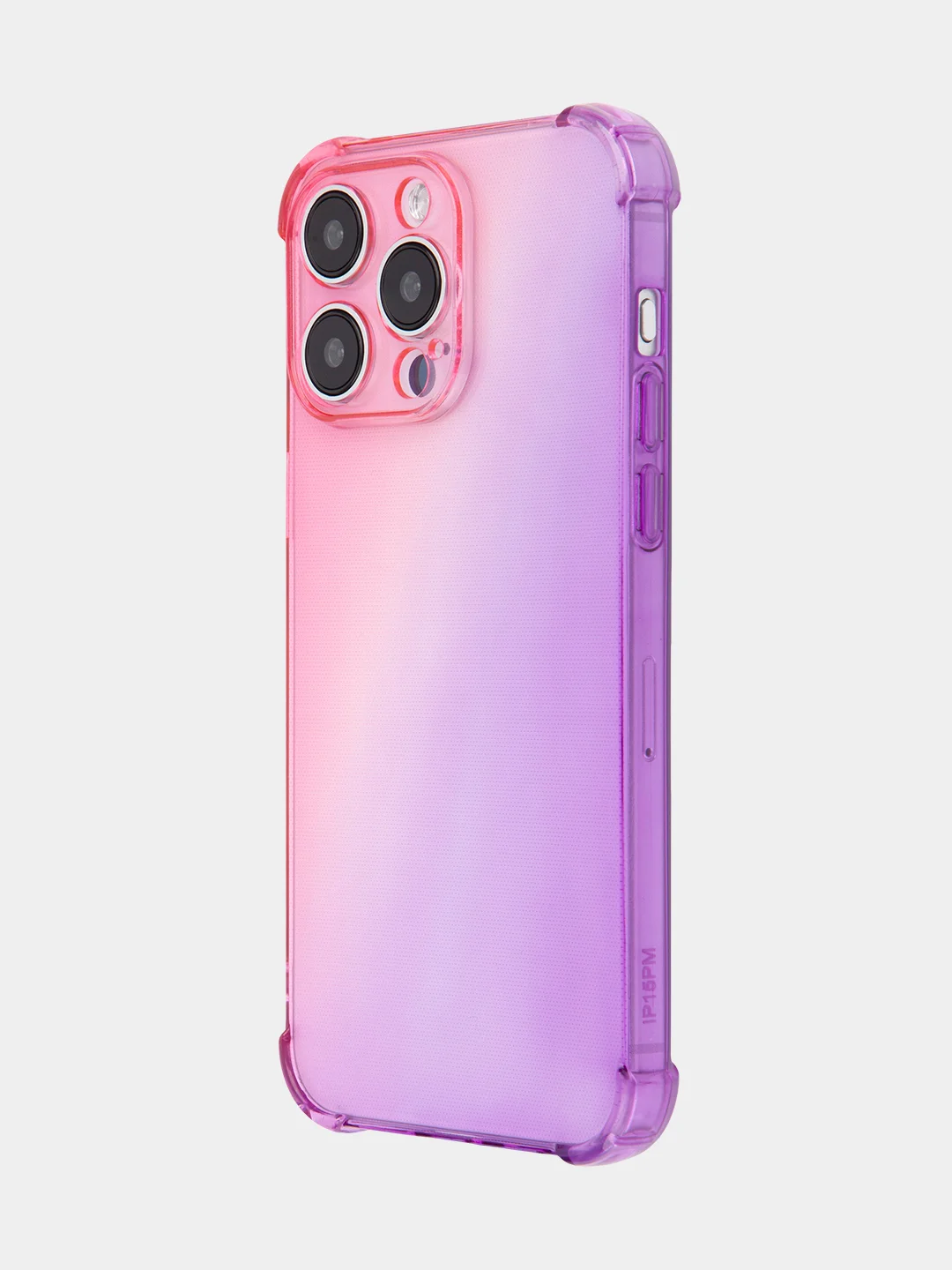 Розовый чехол + стекло для iPhone 15 Pro Max противоударный силиконовый ROSCO прозрачный с углами