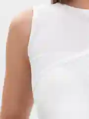 Белый женский топ на одно плечо