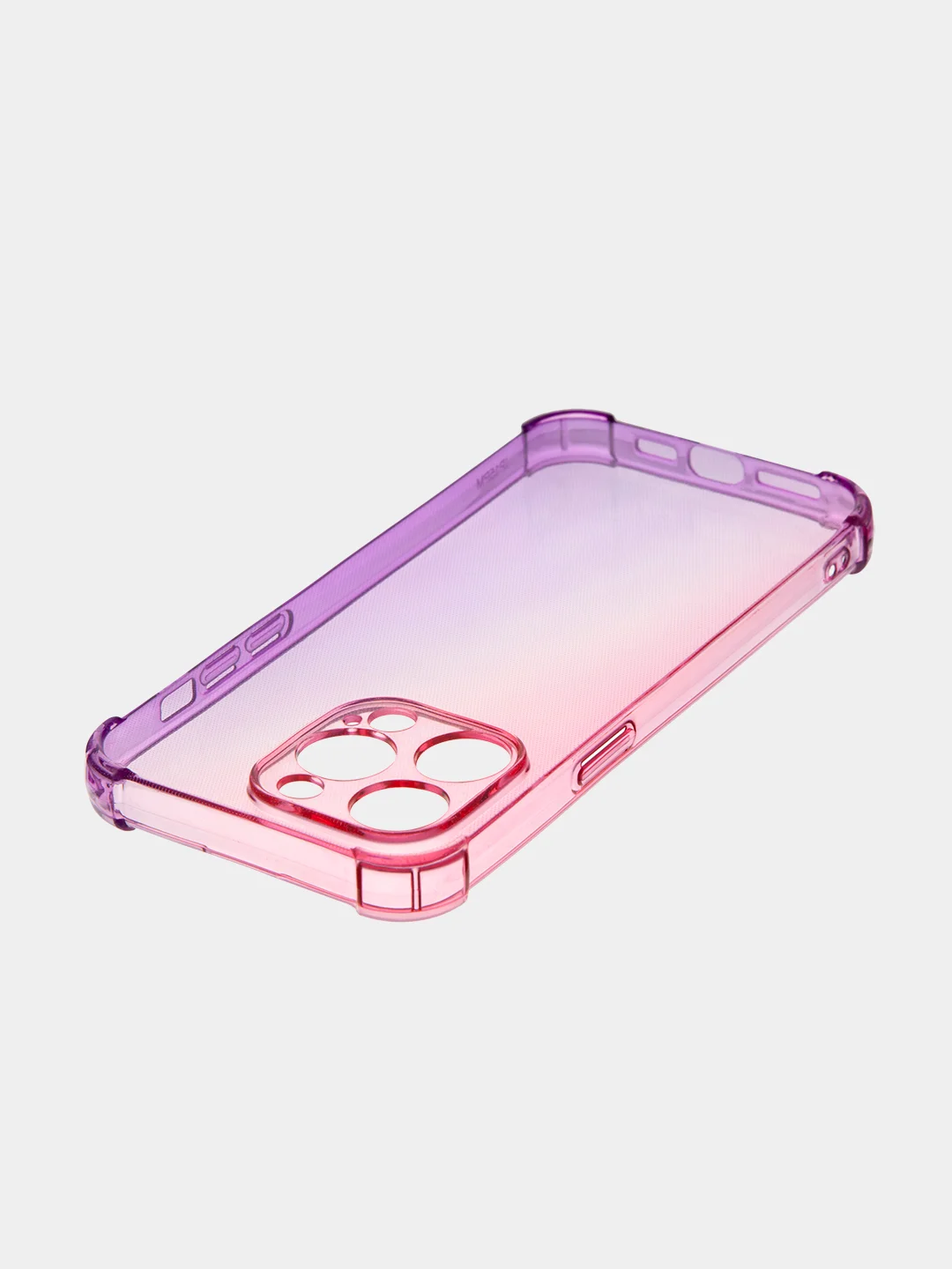 Розовый чехол + стекло для iPhone 15 Pro Max противоударный силиконовый ROSCO прозрачный с углами