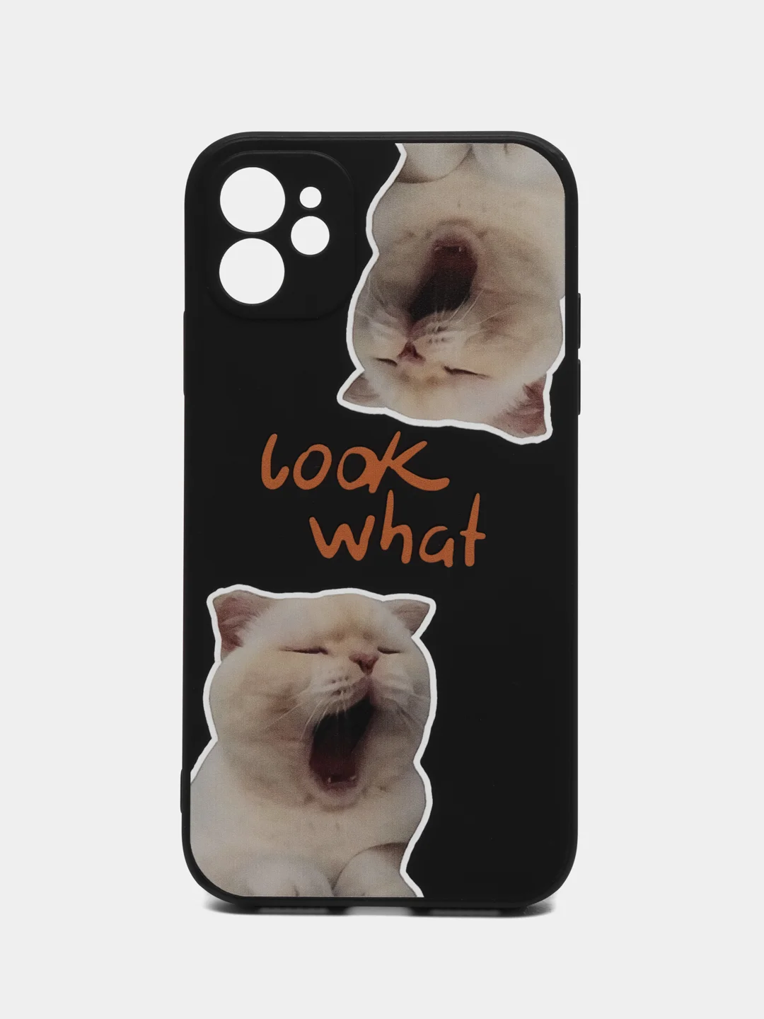 Черный чехол для iPhone 11 12 13 14 15 Pro Max Plus mini 7 8 XR X XS Max с принтом коты айфон