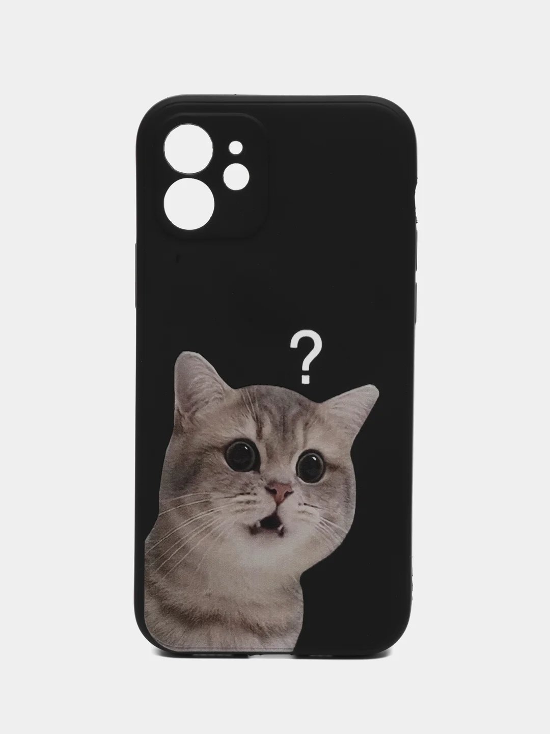 Черный чехол для iPhone 11, 12, 13, 14, с принтом, с защитой камеры