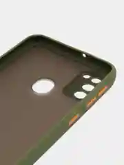 Зеленый samsung Galaxy M21 / M30s, Галакси М21, М30с чехол матовый силиконовый с цветными кнопками