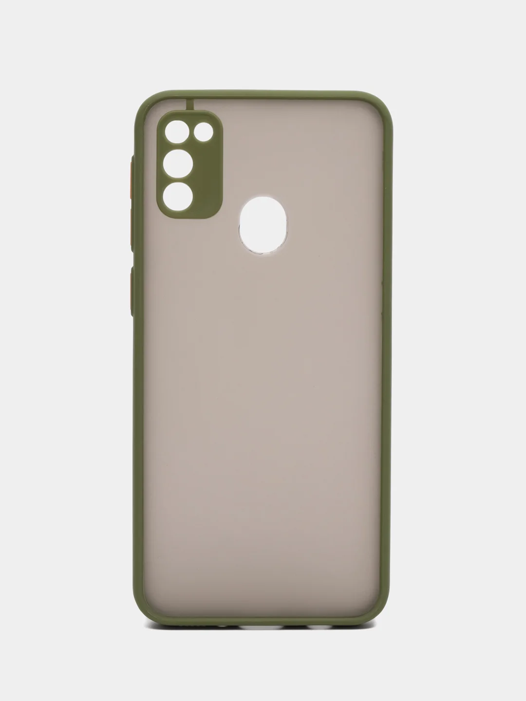 Зеленый samsung Galaxy M21 / M30s, Галакси М21, М30с чехол матовый силиконовый с цветными кнопками