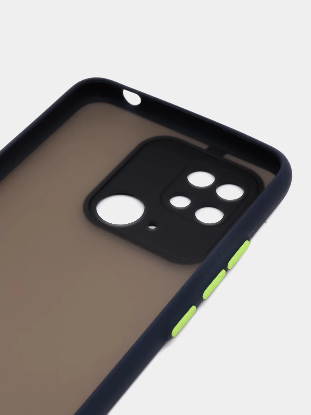 Синий чехол Xiaomi Redmi 10C / Poco C40, Поко С40, пластиковый, матовый, с цветными кнопками