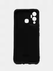 Тёмно-серый чехол для Infinix Hot 30 i, Note 12, Hot 20, 10 Lite, 11, Pro, Play, S, ZERO, SMART, кожаная вставка