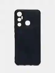Темно-синий чехол для Infinix Hot 30 i, Note 12, Hot 20, 10 Lite, 11, Pro, Play, S, ZERO, SMART, кожаная вставка