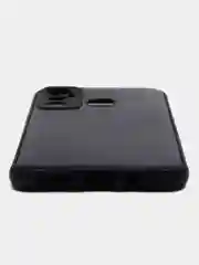 Темно-синий чехол для Infinix Hot 30 i, Note 12, Hot 20, 10 Lite, 11, Pro, Play, S, ZERO, SMART, кожаная вставка