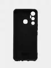 Темно-синий чехол для Infinix Hot 30 i, Note 12, Hot 20, 10 Lite, 11, Pro, Play, S, ZERO, SMART, кожаная вставка