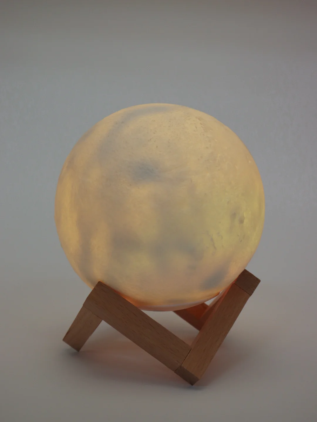 Светильник ночник "Луна", на 3 цвета, с кратерами, 3D