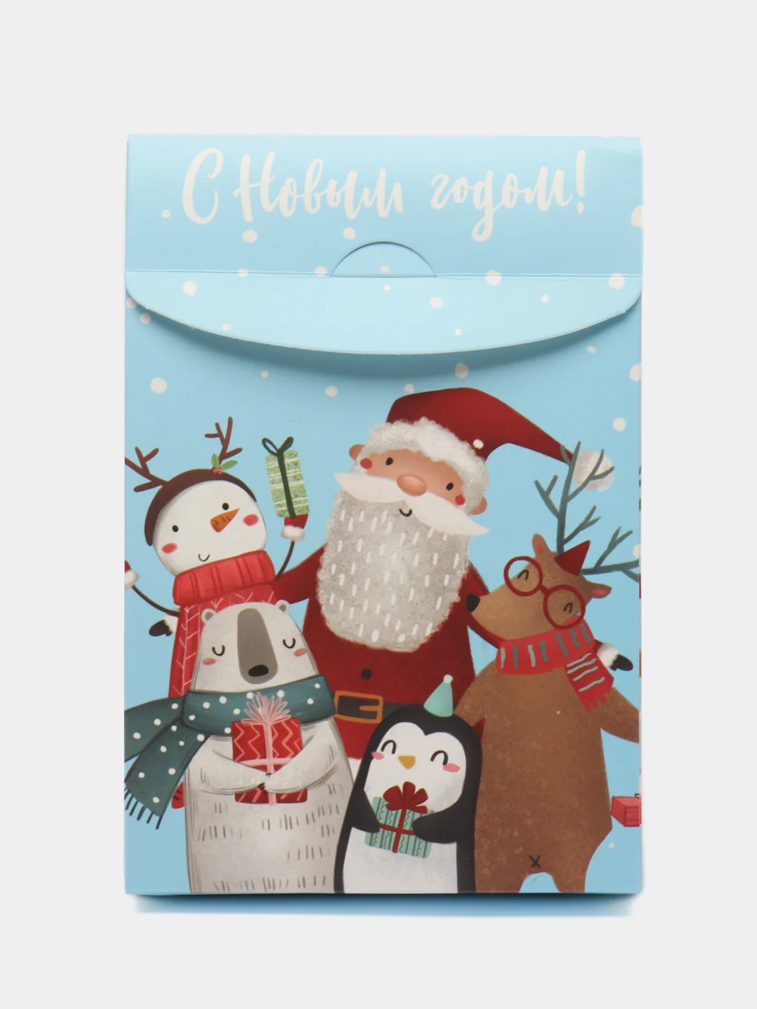 Белый коробка новогодняя, складная