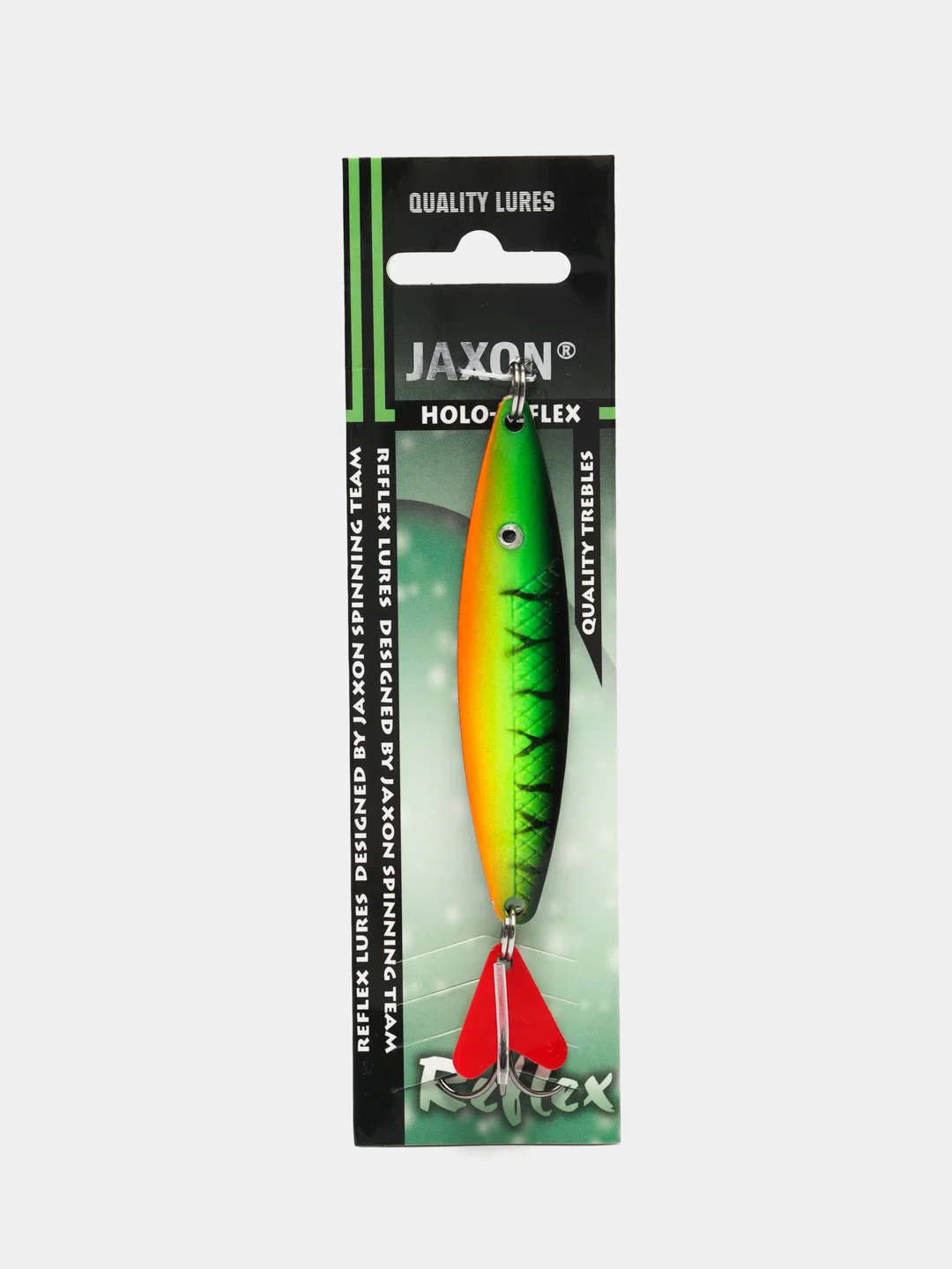 Лайм блесна колеблющаяся "Jaxon" Holo-Reflex