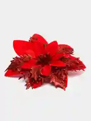 Алый цветы на ёлку, цветок, елочные украшение на новый год