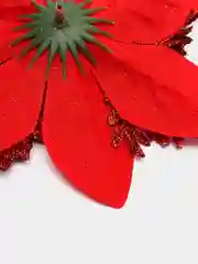 Алый цветы на ёлку, цветок, елочные украшение на новый год