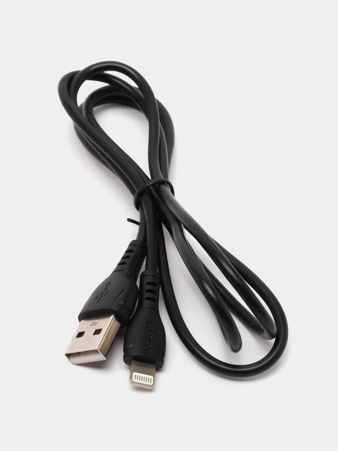 Черный кабель зарядный для айфона USB - lightning BOROFONE BX51 1 m