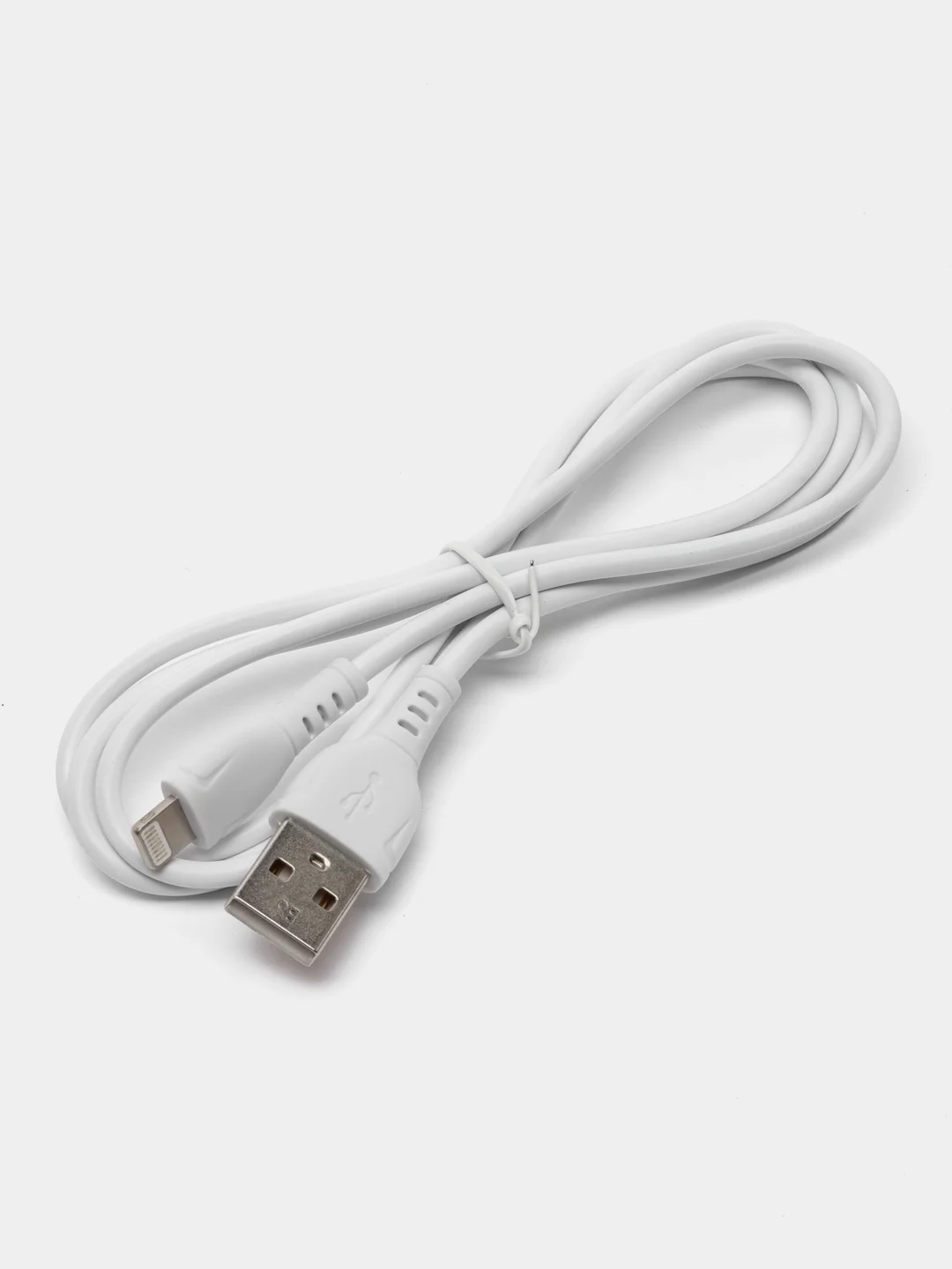 Белый кабель зарядный для айфона USB - lightning BOROFONE BX51 1 m