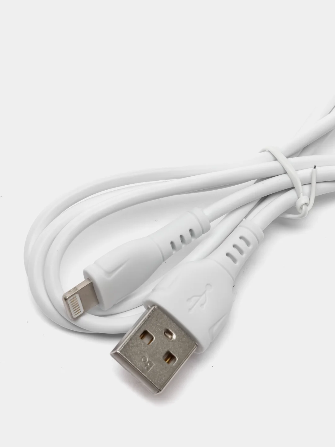 Белый кабель зарядный для айфона USB - lightning BOROFONE BX51 1 m