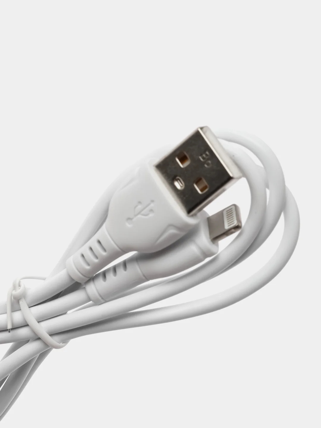 Белый кабель зарядный для айфона USB - lightning BOROFONE BX51 1 m