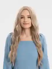 Песочный хаки парик с длинными волнистыми волосами