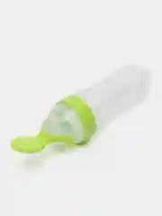 Салатовый бутылочка для кормления силиконовая с ложкой 4+