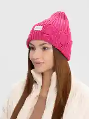 Фуксия женская шапка, шапка бини
