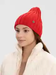 Красный женская шапка, шапка бини