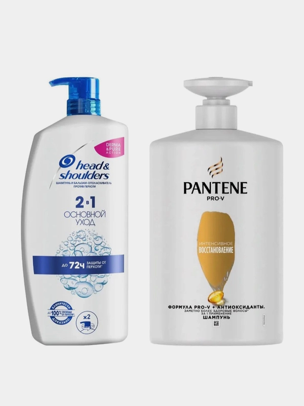 Набор PANTENE Шампунь Восстановление 900 мл + HEAD&SHOULDERS Шампунь от перхоти 2в1 900мл