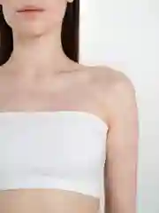 Белый топ женский без бретелей