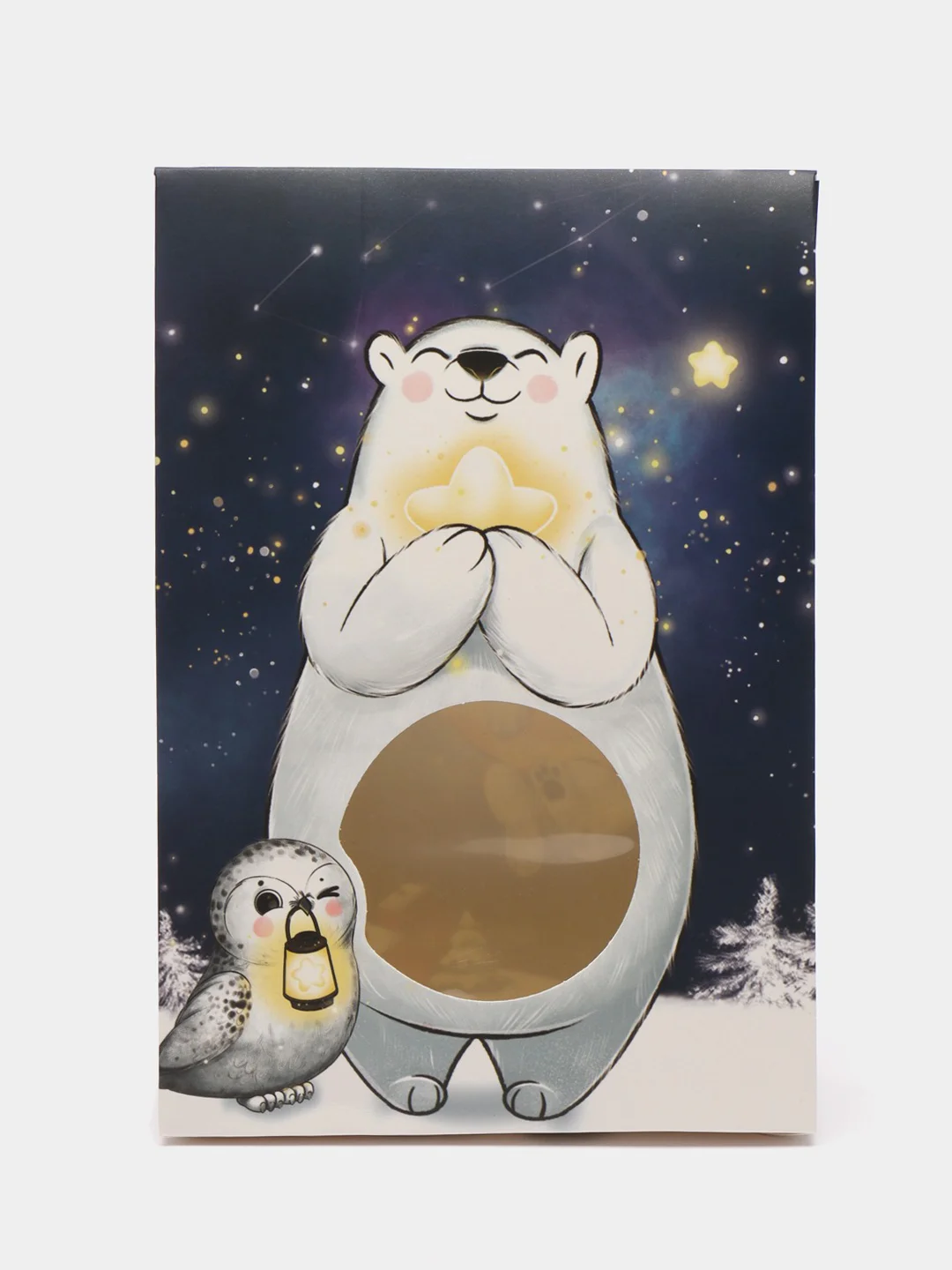 Аметистовый коробка новогодняя, складная