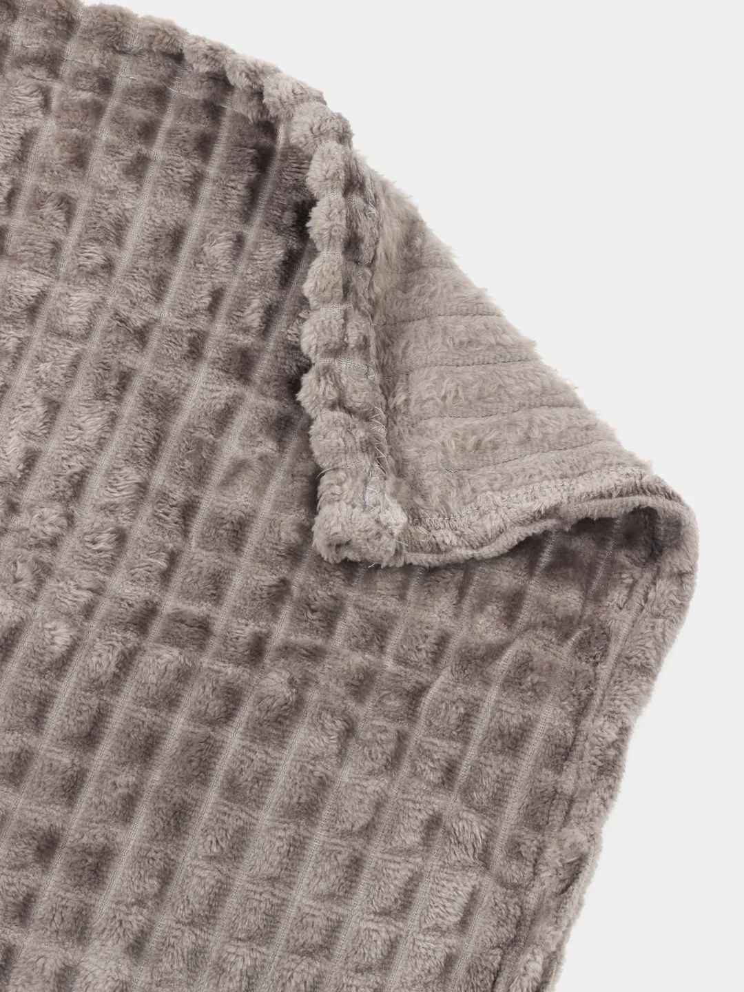 Серый меланж плед Кубики, Велсофт, 220 х 200 см