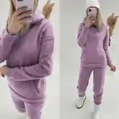 Лавандовый спортивный женский костюм, на флисе