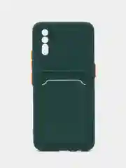 Тёмно-зелёный чехол для Vivo V17 Neo/iQOO Neo, с отсеком для карт