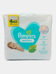 Детские салфетки Pampers Sensitive, 208 штук