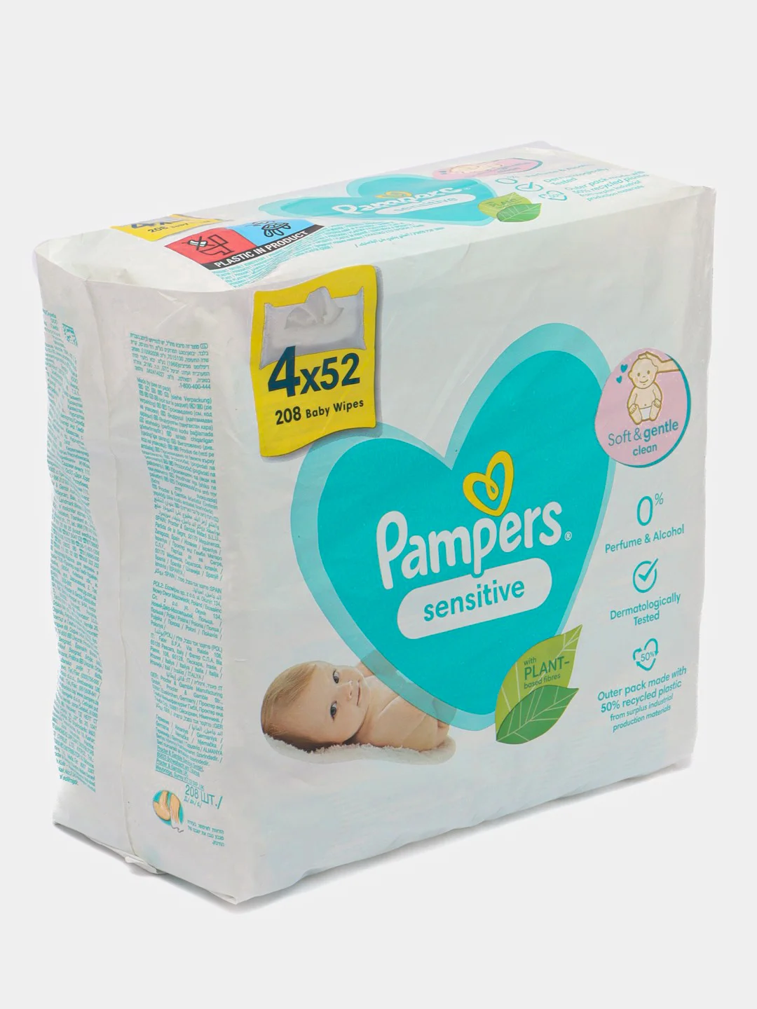 Детские салфетки Pampers Sensitive, 208 штук