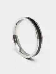 Серый меланж кольцо тонкое унисекс, из медицинской стали