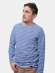 Голубой тельняшка с тонким начесом