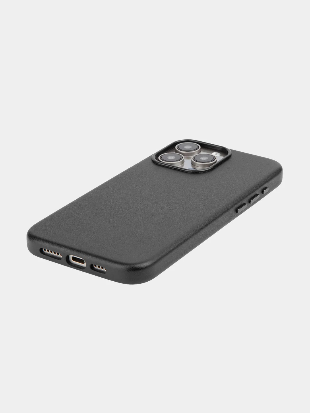 Тёмно-зелёный чехол MagSafe для iPhone 15 Pro Max Plus кожаный ROSCO из экокожи с защитой камер магнитом