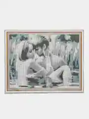Черный алмазная мозаика на подрамнике "Пары", 40*50 см