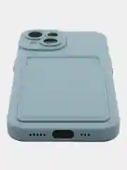 Синий меланж чехол для Apple iPhone 15 (Айфон 15)
