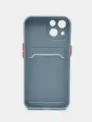Синий меланж чехол для Apple iPhone 15 (Айфон 15)