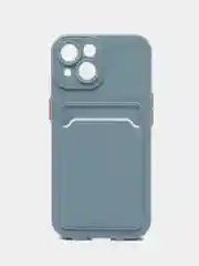 Синий меланж чехол для Apple iPhone 15 (Айфон 15)