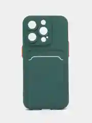 Тёмно-зелёный чехол для Apple iPhone 15 Pro (Айфон 15 Про)