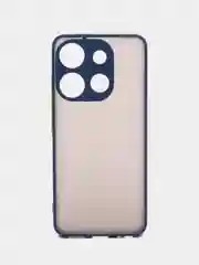 Синий чехол на Tecno Spark Go 2023, Pop 7, 7 Pro, Smart 7 пластиковый, матовый, с цветными кнопками