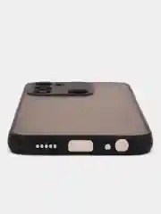 Черный чехол пластиковый для Tecno Spark GO 2022 / Tecno Spark 8C матовый, с цветными кнопками