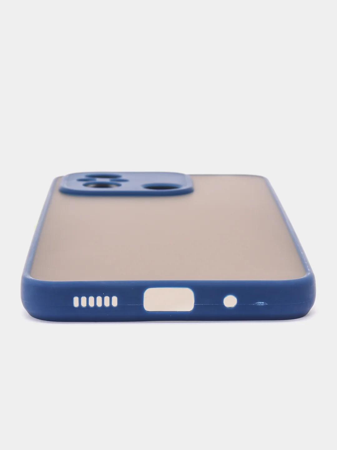 Синий чехол для Xiaomi Redmi 12C / Сяоми Редми 12С, пластиковый, матовый, с цветными кнопками
