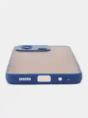 Синий чехол для Xiaomi Redmi 12C / Сяоми Редми 12С, пластиковый, матовый, с цветными кнопками