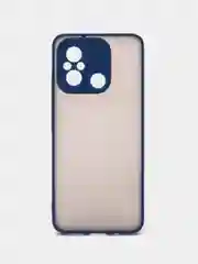 Синий чехол для Xiaomi Redmi 12C / Сяоми Редми 12С, пластиковый, матовый, с цветными кнопками
