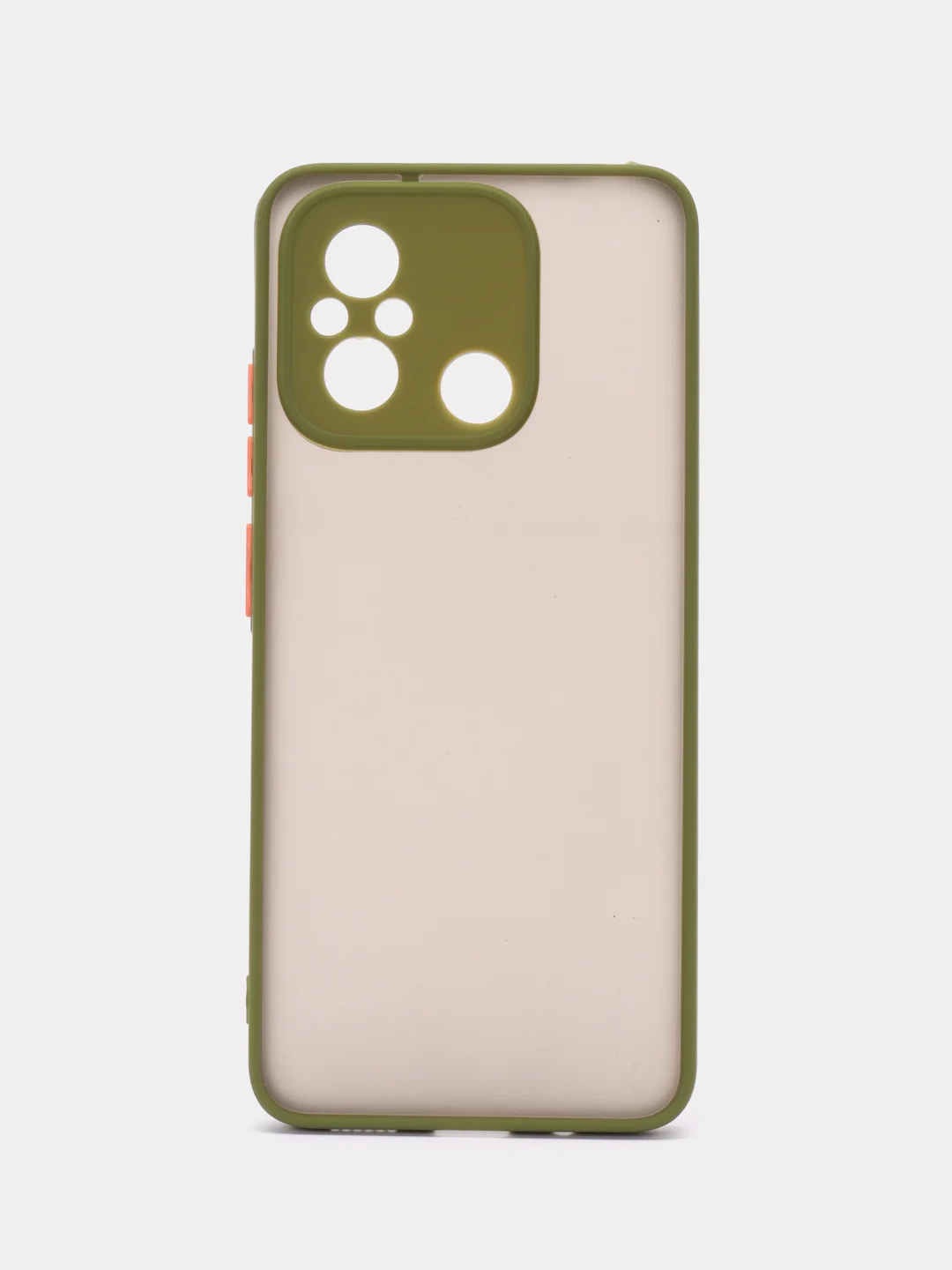 Лесной зеленый чехол для Xiaomi Redmi 12C / Сяоми Редми 12С, пластиковый, матовый, с цветными кнопками