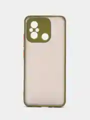 Лесной зеленый чехол для Xiaomi Redmi 12C / Сяоми Редми 12С, пластиковый, матовый, с цветными кнопками