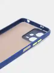 Синий чехол пластиковый для Xiaomi Poco X5 / Сяоми Поко Х5 матовый, с цветными кнопками
